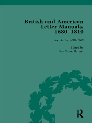 cover image of British and American Letter Manuals, 1680-1810, Volume 2
